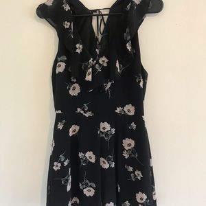 Black Floral Romper